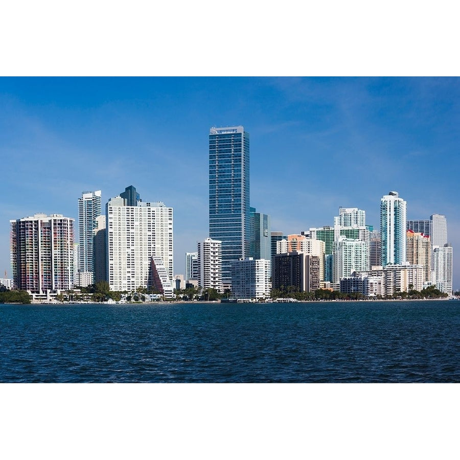 USA Florida Miami city Skyline from Rickenbacker Causeway Poster Print - Danita Delimont-VARPDXUS10WBI1557 Image 1