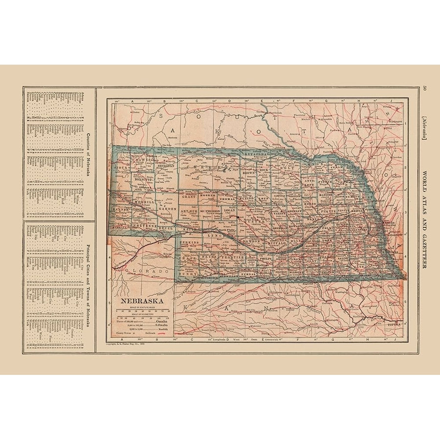 Nebraska - Reynold 1921 Poster Print by Reynold Reynold-VARPDXUSNE0042 Image 1