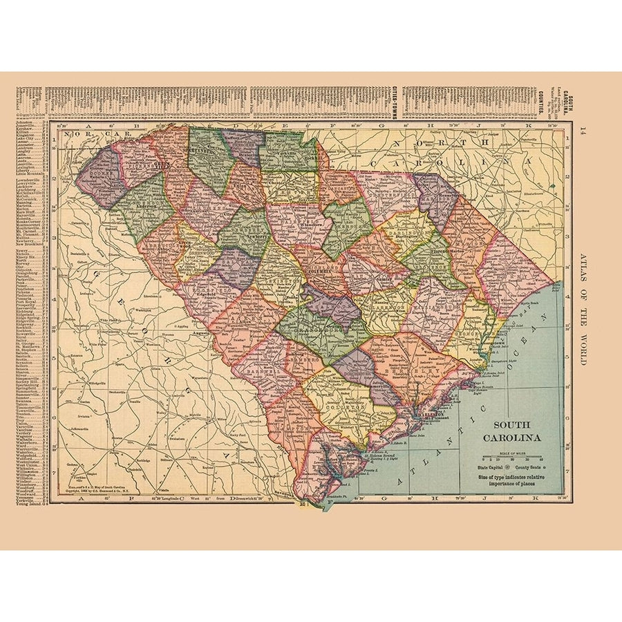 South Carolina - Hammond 1910 Poster Print by Hammond Hammond-VARPDXUSSC0002 Image 1