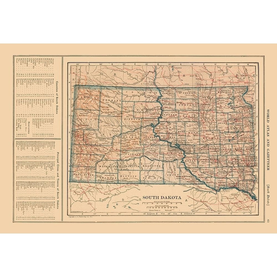 South Dakota - Reynold 1921 Poster Print by Reynold Reynold-VARPDXUSSD0002 Image 1