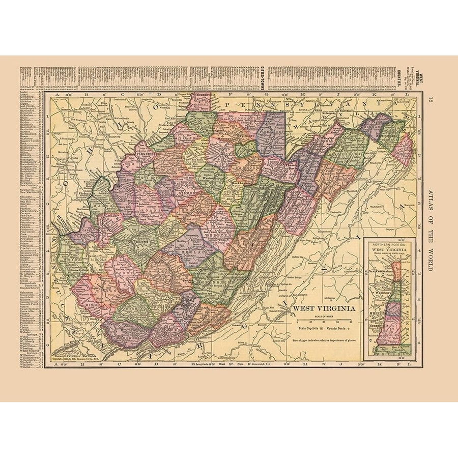 West Virginia - Hammond 1910 Poster Print by Hammond Hammond-VARPDXUSWV0001 Image 1