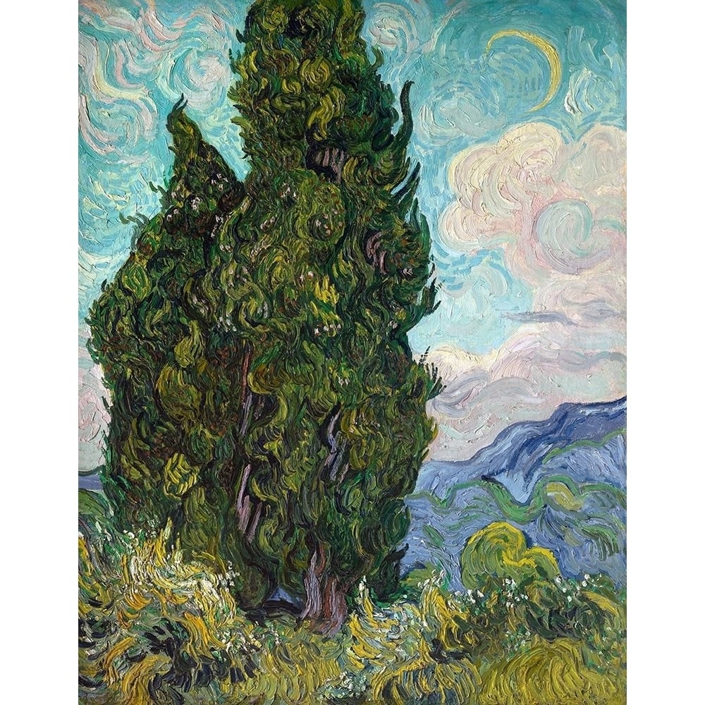 Cypresses 1889 Poster Print by Vincent Van Gogh-VARPDXV731D Image 1