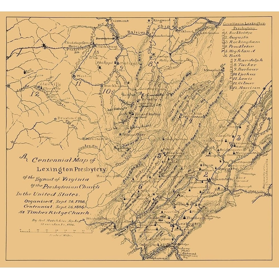 Lexington Presbyterian Synod of Virginias 1886 by Hotchkiss-VARPDXVALE0001 Image 1