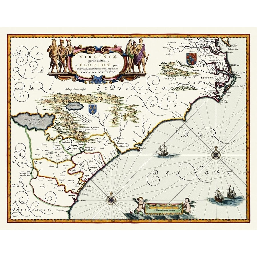 Virginia to Florida - Southeast Coast - 1640 Poster Print by Powhatan Powhatan-VARPDXVASO0001 Image 1