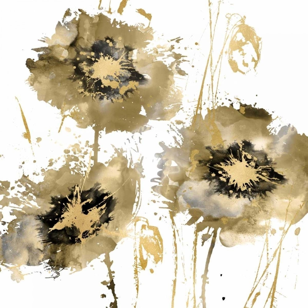 Flower Burst Trio in Gold Poster Print by Vanessa Austin-VARPDXVAU113307 Image 1