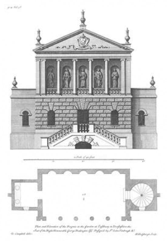 Plan and Elevation Bagnio Poster Print by Colin Campbell-VARPDXVB13 Image 1