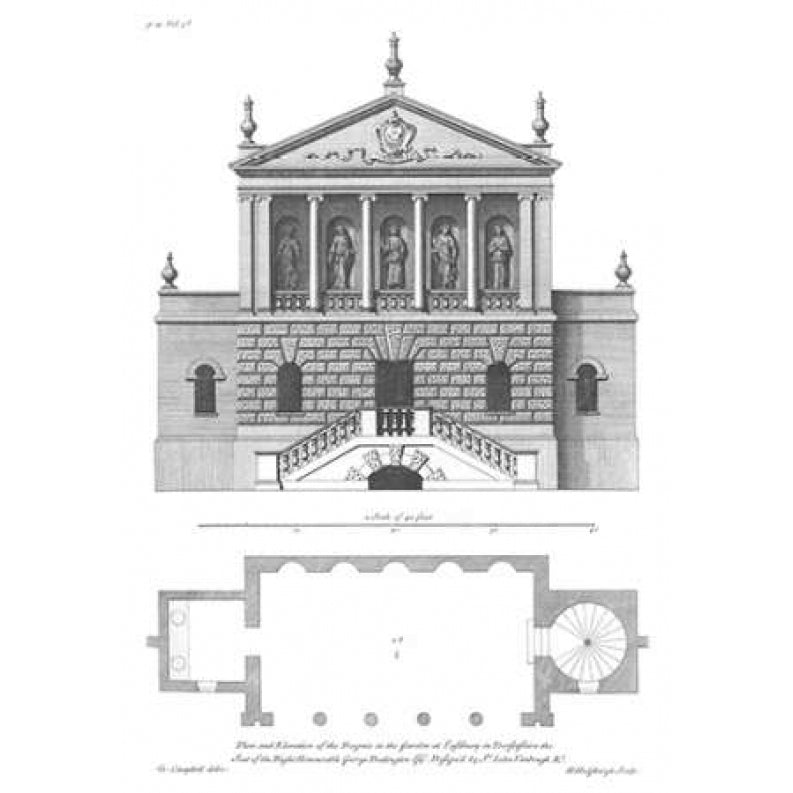 Plan and Elevation Bagnio Poster Print by Colin Campbell-VARPDXVB13 Image 2