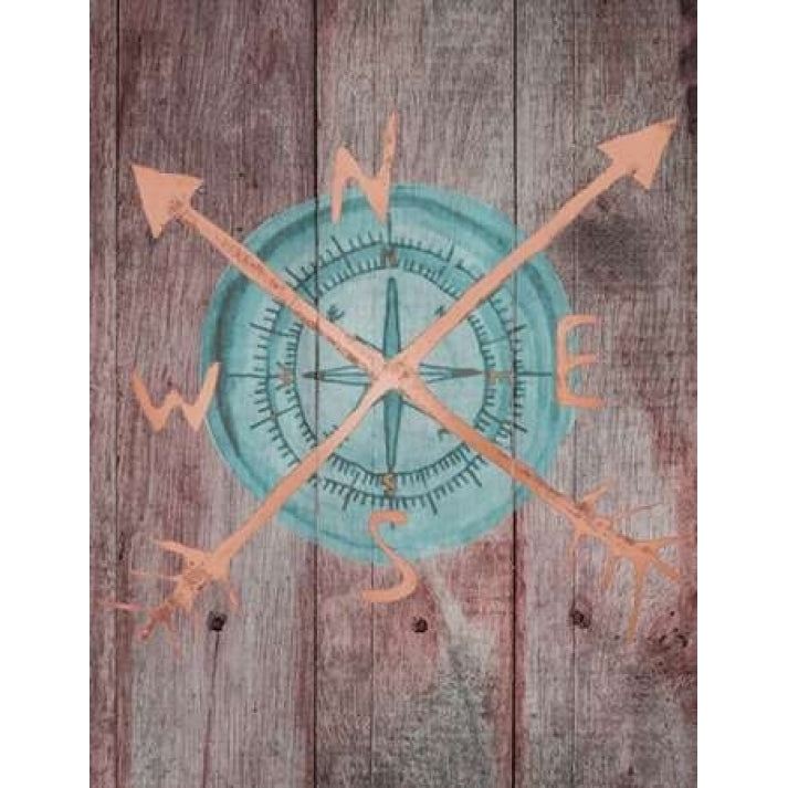 Teal Compass 1 Poster Print by Victoria Brown-VARPDXVBRC049A Image 1