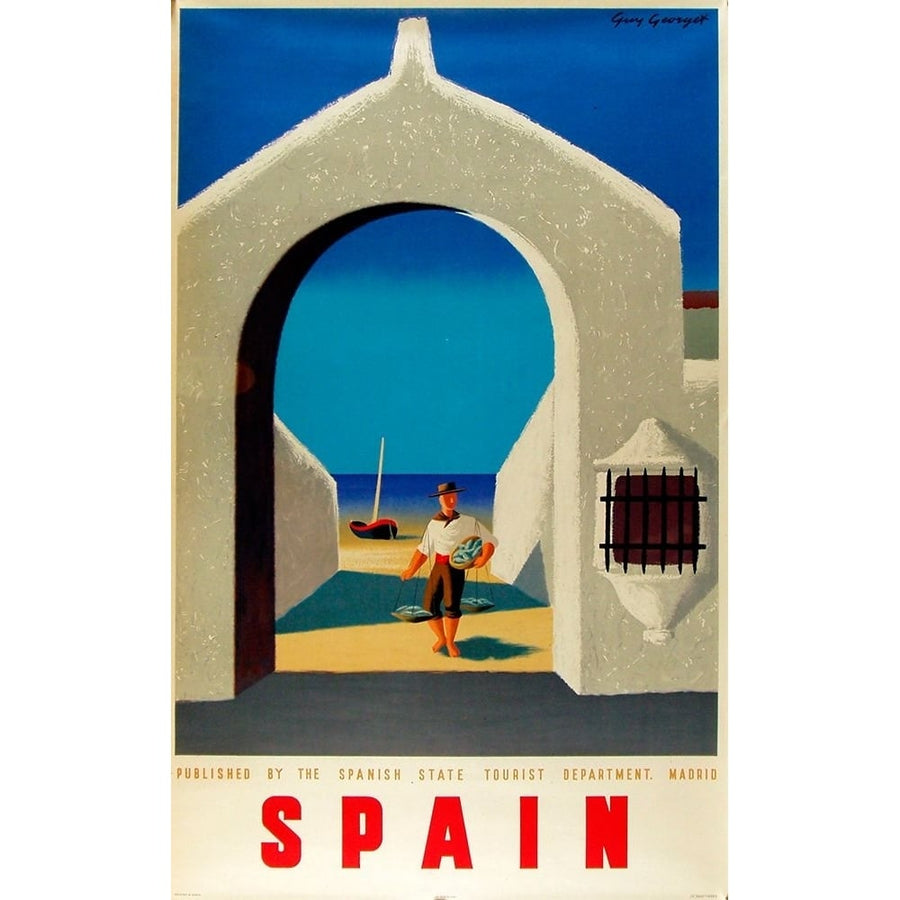 Spain Fisherman Poster Print - Apple Collection Vintage-VARPDXVINAPP113806 Image 1