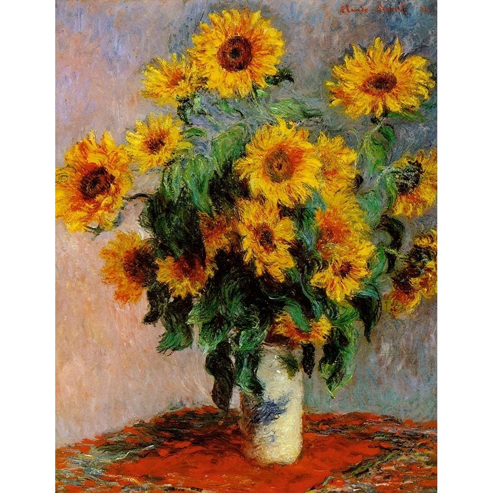 Monet-Bouquet of Sunflowers Poster Print - Apple Collection Vintage-VARPDXVINAPP114483 Image 1