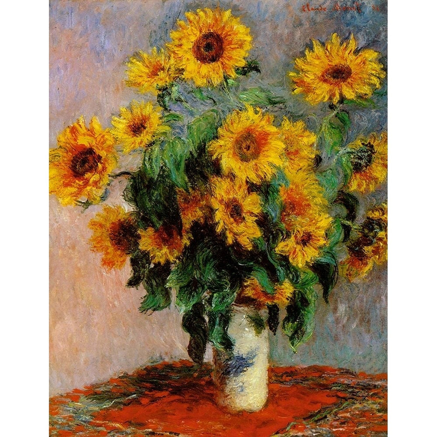 Monet-Bouquet of Sunflowers Poster Print - Apple Collection Vintage-VARPDXVINAPP114483 Image 1