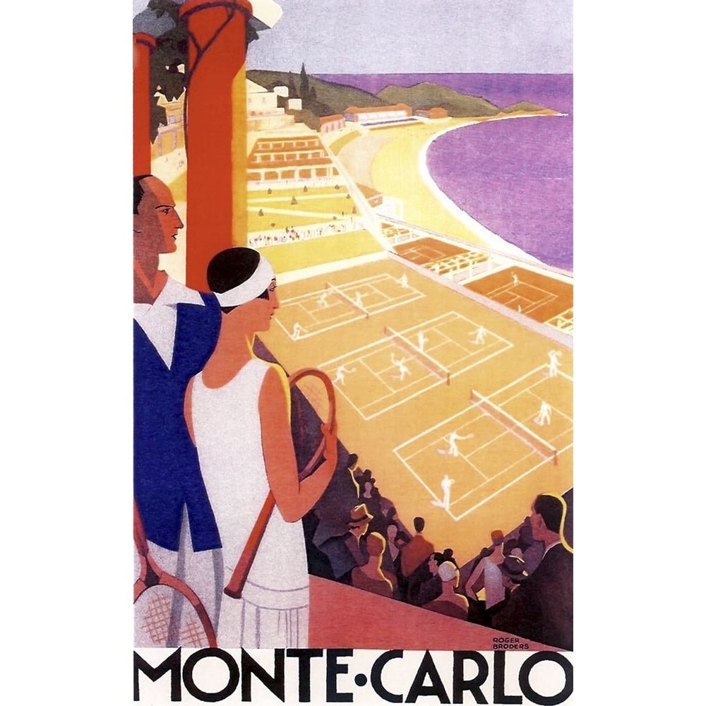 Monte Carlo Tennis Poster Print - Apple Collection Vintage-VARPDXVINAPP122833 Image 1