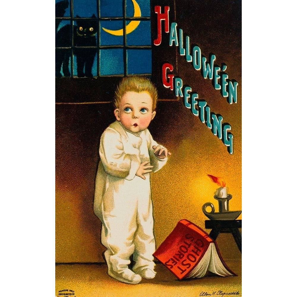 Halloween Greetings Little Boy.tif Poster Print - Apple Collection Vintage-VARPDXVINAPP149772 Image 1