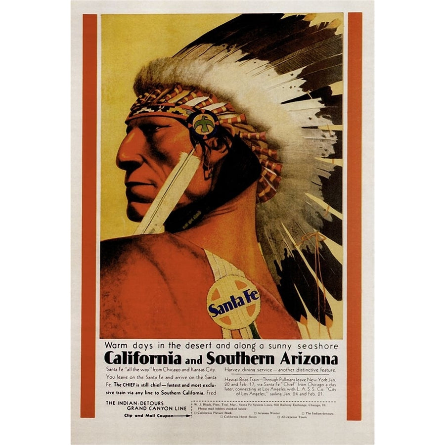 Santa Fe Poster Print - Apple Collection Vintage-VARPDXVINAPP176658 Image 1