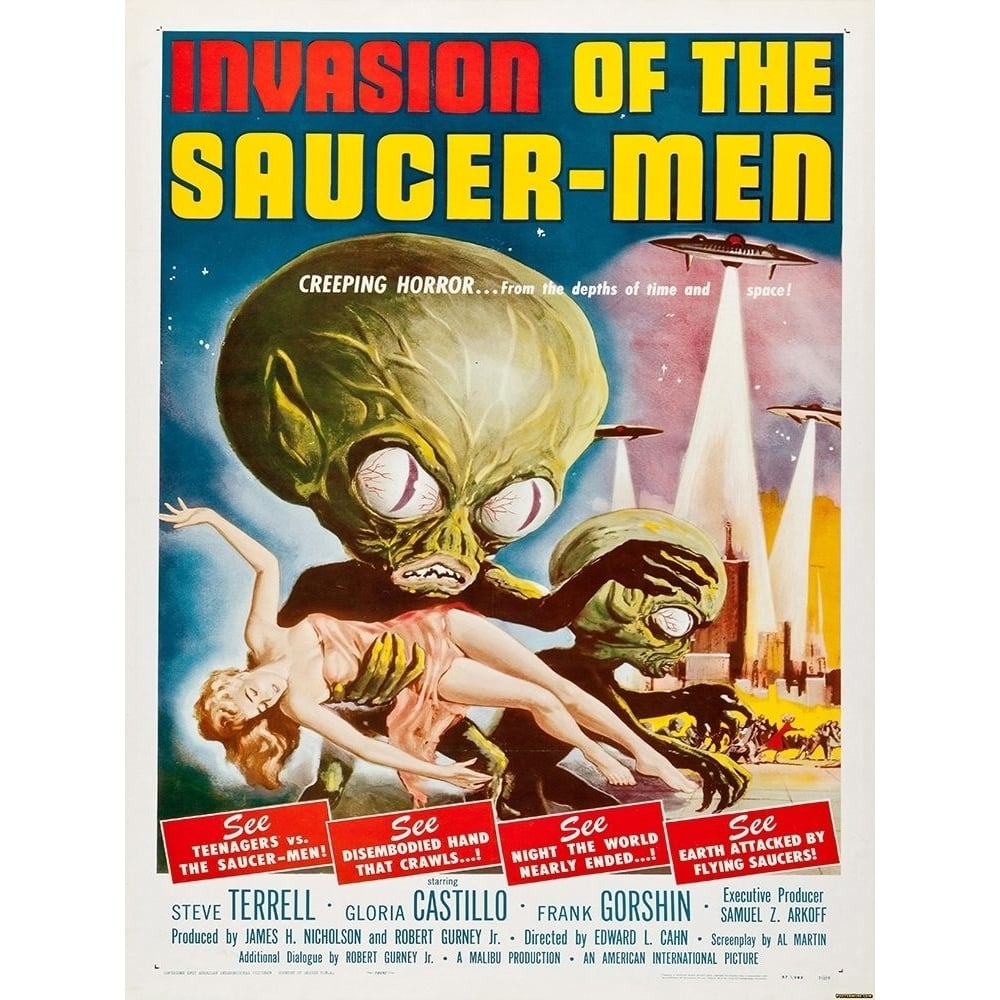 Invasion Of The Saucer Men Poster Print by Anonymous Anonymous-VARPDXVM113644 Image 1