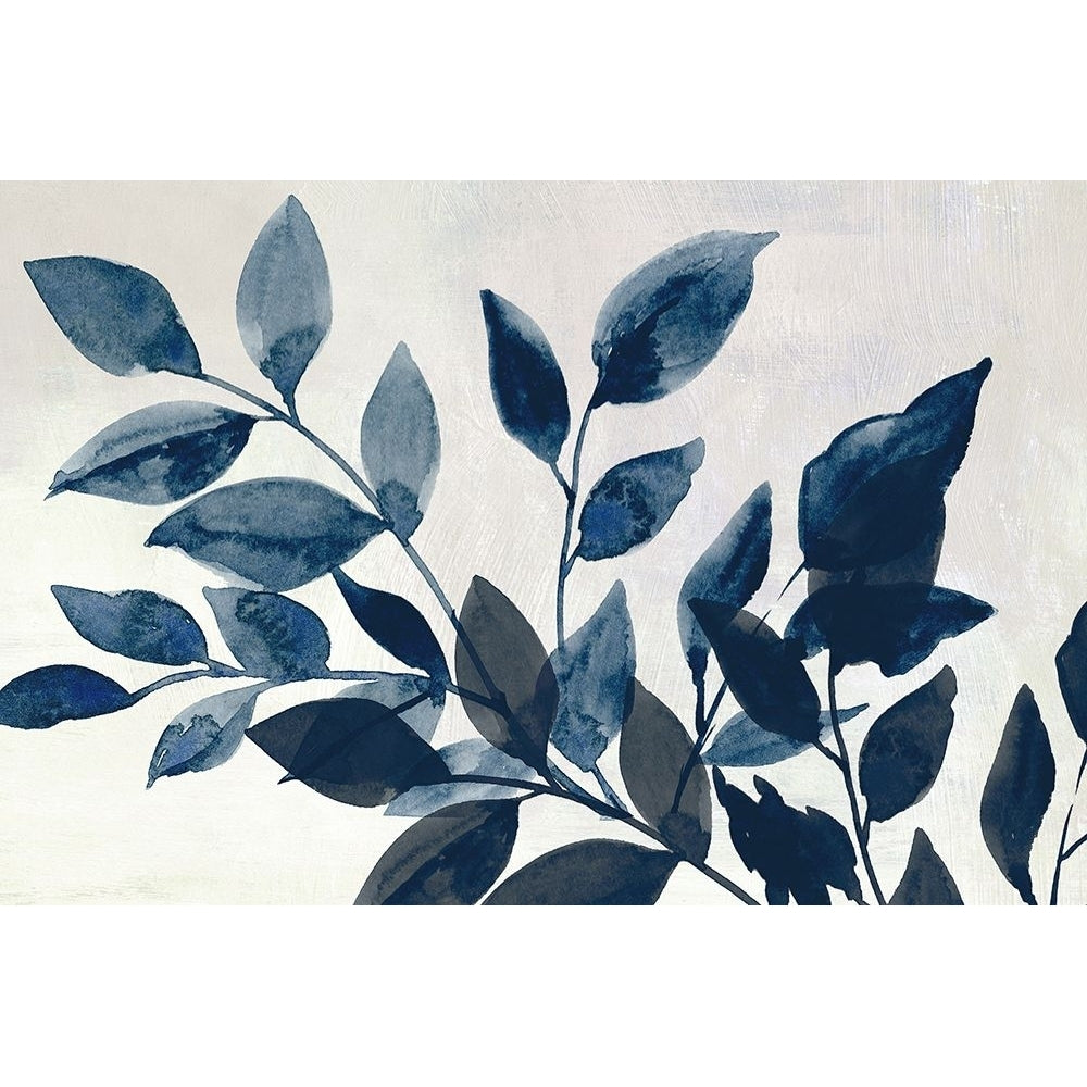 Indigo Blue Leaves Poster Print - Mehta Divisha-VARPDXVT007A Image 1