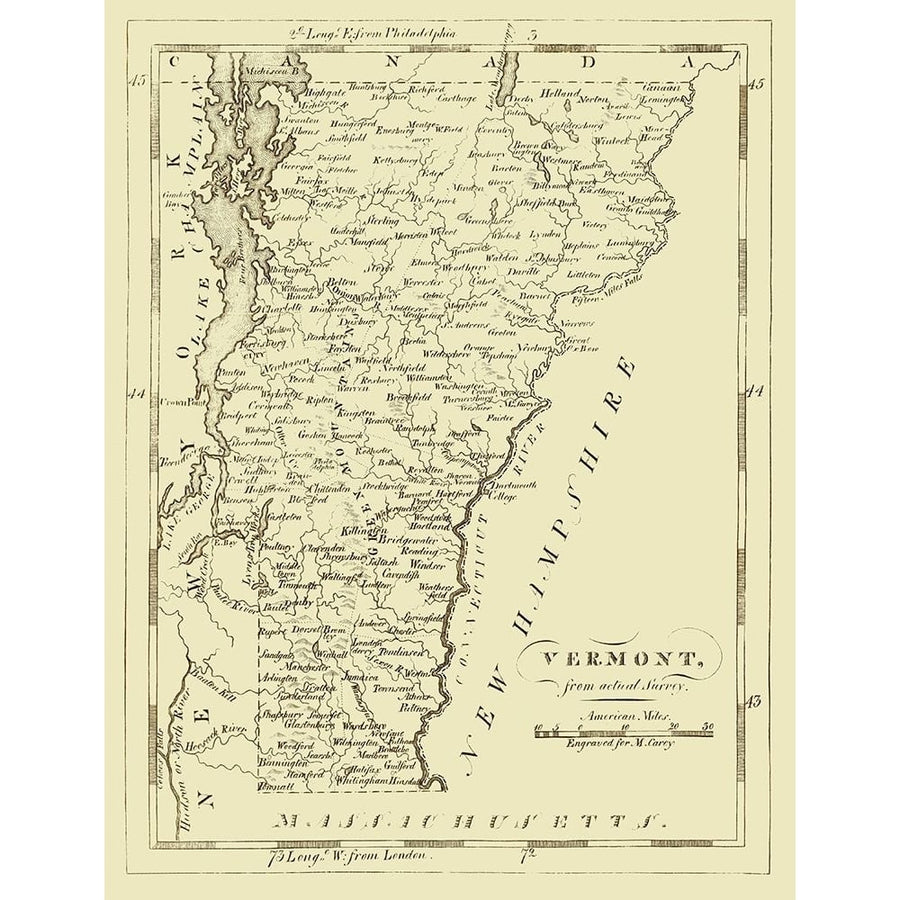 Vermont - Carey 1796 Poster Print by Carey Carey-VARPDXVTZZ0008 Image 1