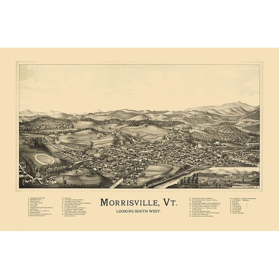 Morrisville Vermont - Norris 1889 Poster Print by Norris Norris-VARPDXVTMO0001 Image 1