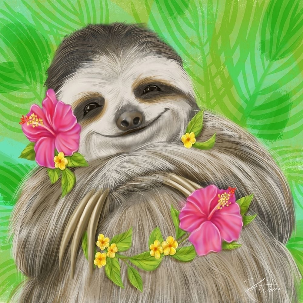 Smiling Sloth Poster Print by Shari Warren-VARPDXW1112D Image 1