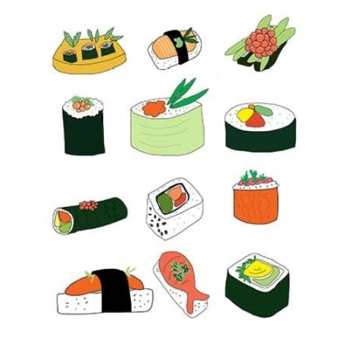 Sushi Set Poster Print by Jan Weiss-VARPDXW828D Image 1