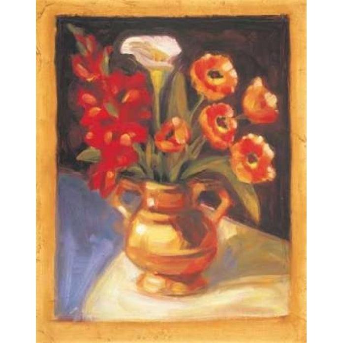 Poppy and Calla Lily Poster Print by Sarah Waldron-VARPDXWAL010 Image 1