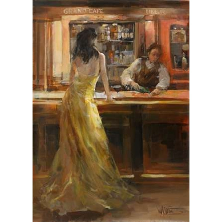 Lady in Grand Cafe Poster Print by Willem Haenraets-VARPDXWH200709 Image 1