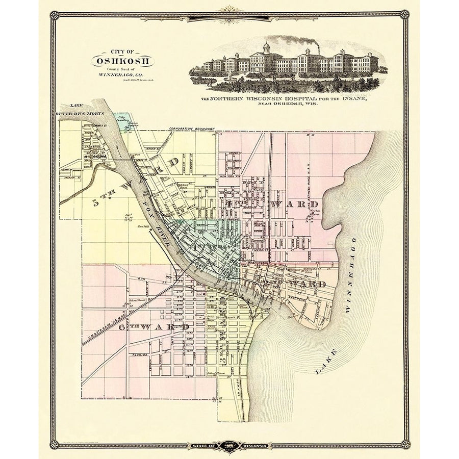 Oshkosh Wisconsin - Snyder 1878 by Snyder-VARPDXWIOS0001 Image 1