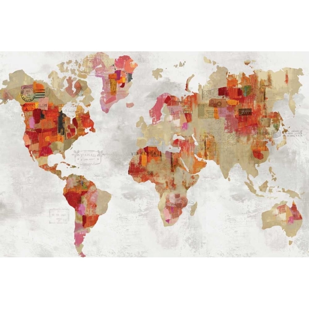 Red Map Poster Print by Aimee Wilson-VARPDXWLR27M Image 1