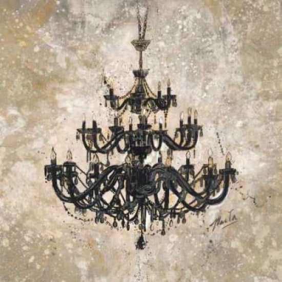 Onyx Chandelier Poster Print by Marta G. Wiley-VARPDXWMP109 Image 1