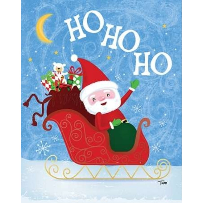 Santa Sleigh Poster Print by Teresa Woo-VARPDXWOO132 Image 2