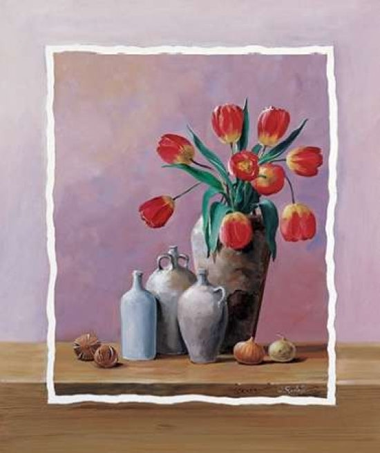 Red tulips Poster Print by Wouter Roelofs-VARPDXWR066 Image 1