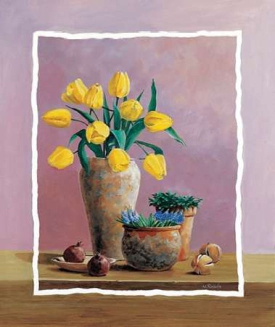 Yellow tulips Poster Print by Wouter Roelofs-VARPDXWR067 Image 1