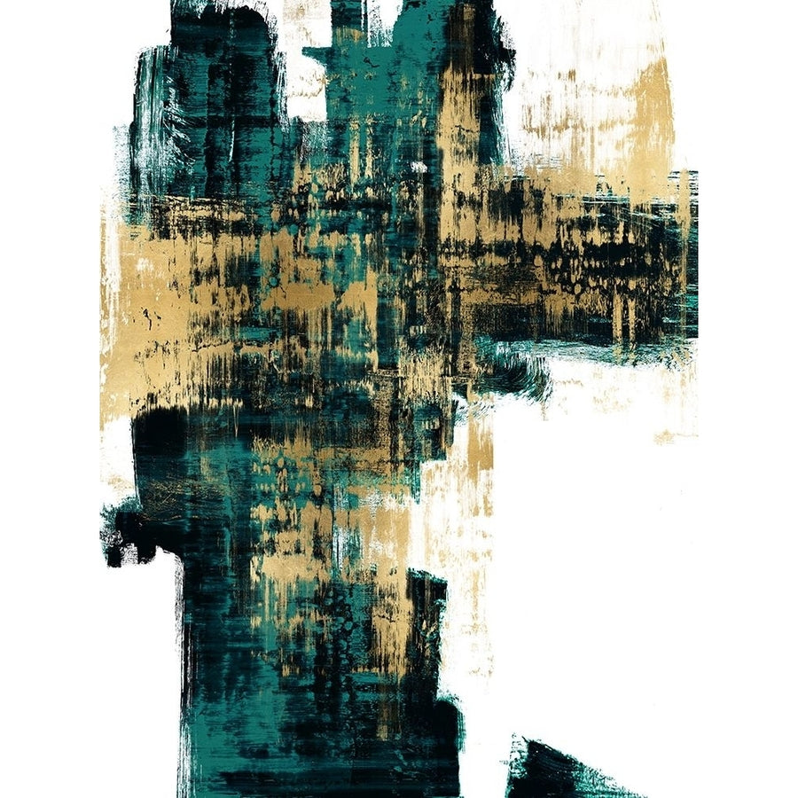 Infatuation Gold on Teal I Poster Print by Alex Wise-VARPDXWS116309 Image 1