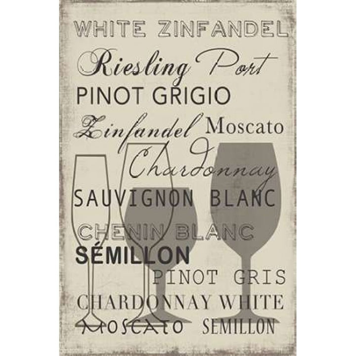 White Wine Collection - Mini Poster Print by Aimee Wilson-VARPDXWSN81M Image 1