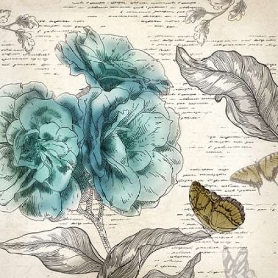 Blooming Teal II - Mini Poster Print by Aimee Wilson-VARPDXWSN80M Image 2