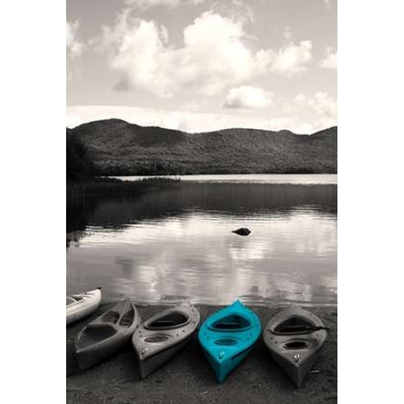 Kayaks Teal Poster Print by Suzanne Foschino-VARPDXZFRC103C2 Image 1