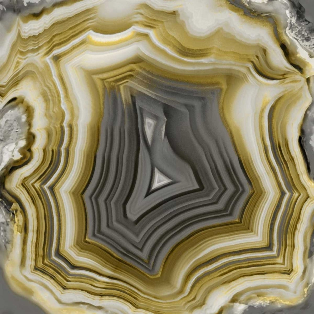 Agate in Gold and Grey Poster Print by Danielle Carson-VARPDXDLC112169DG Image 1