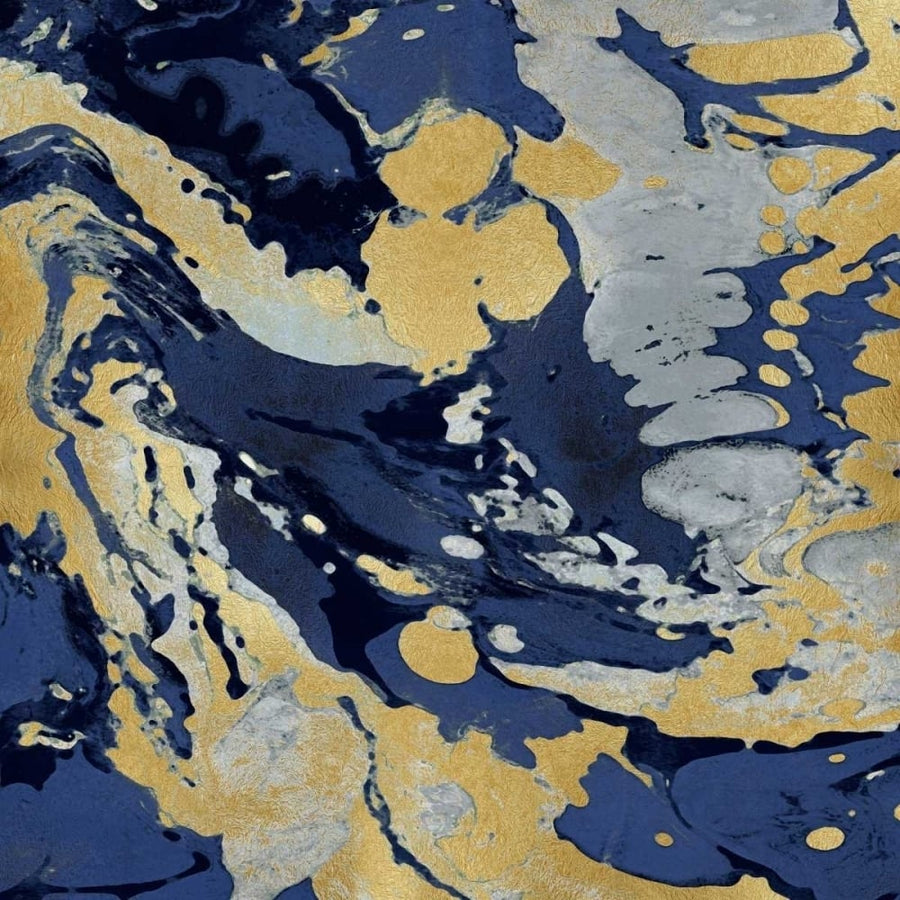 Marbleized in Gold and Blue II Poster Print by Danielle Carson-VARPDXDLC112489DG Image 1