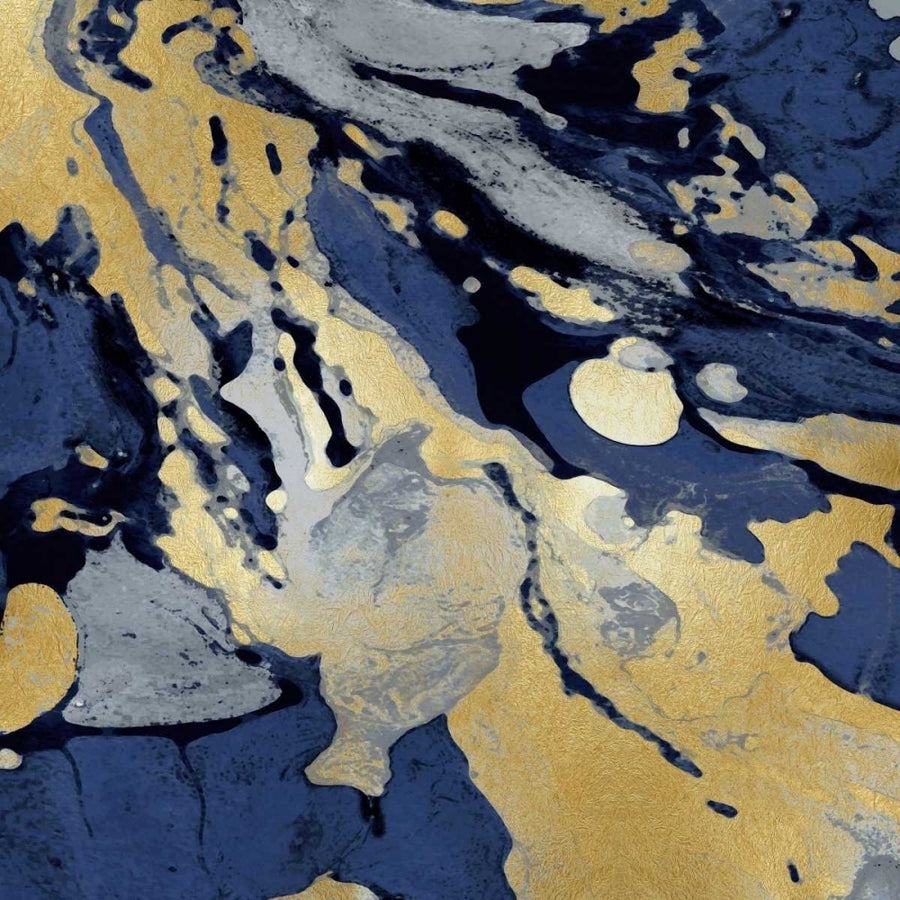 Marbleized in Gold and Blue I Poster Print by Danielle Carson-VARPDXDLC112488DG Image 1