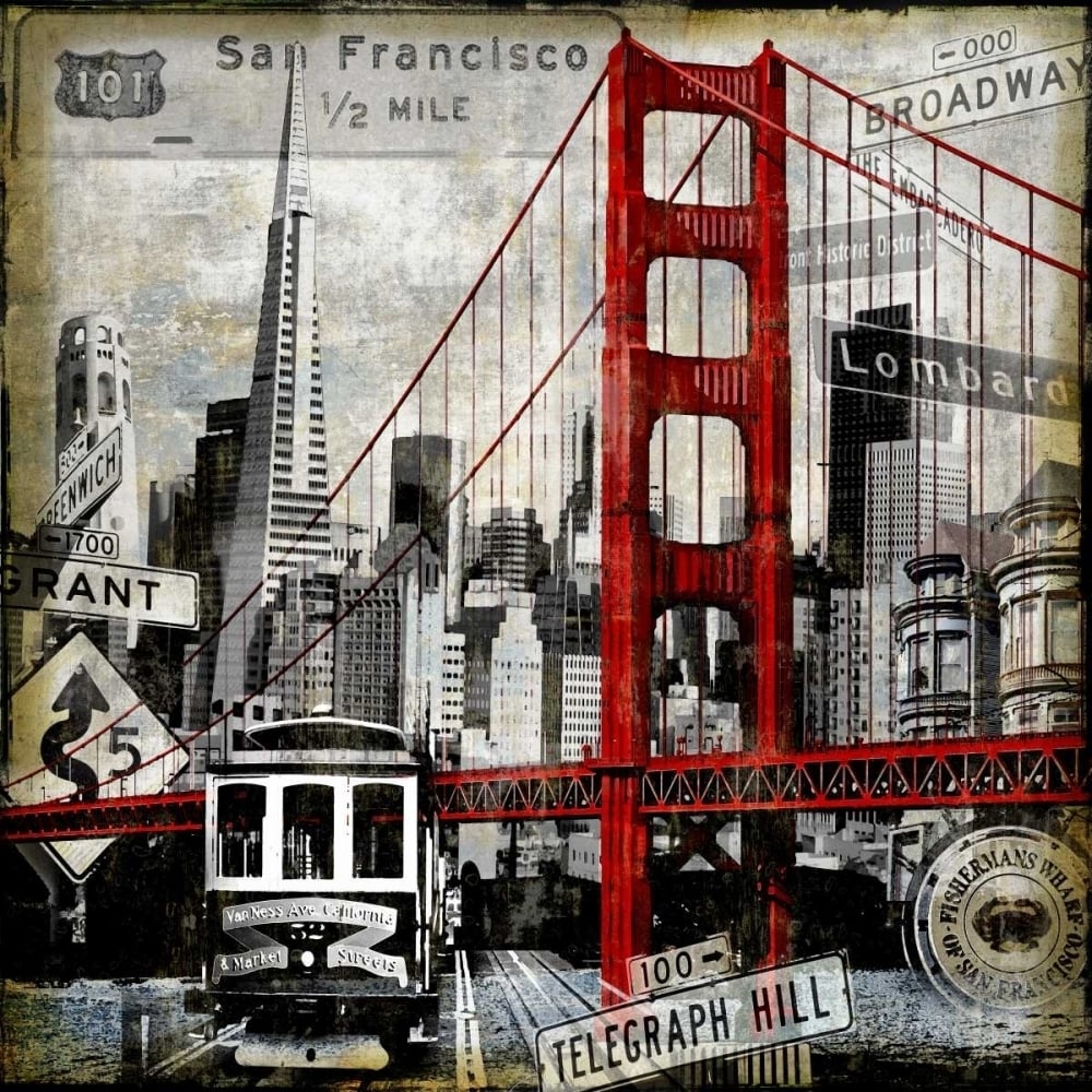 Landmarks San Francisco Poster Print by Dylan Matthews-VARPDXDLM111419DG Image 1