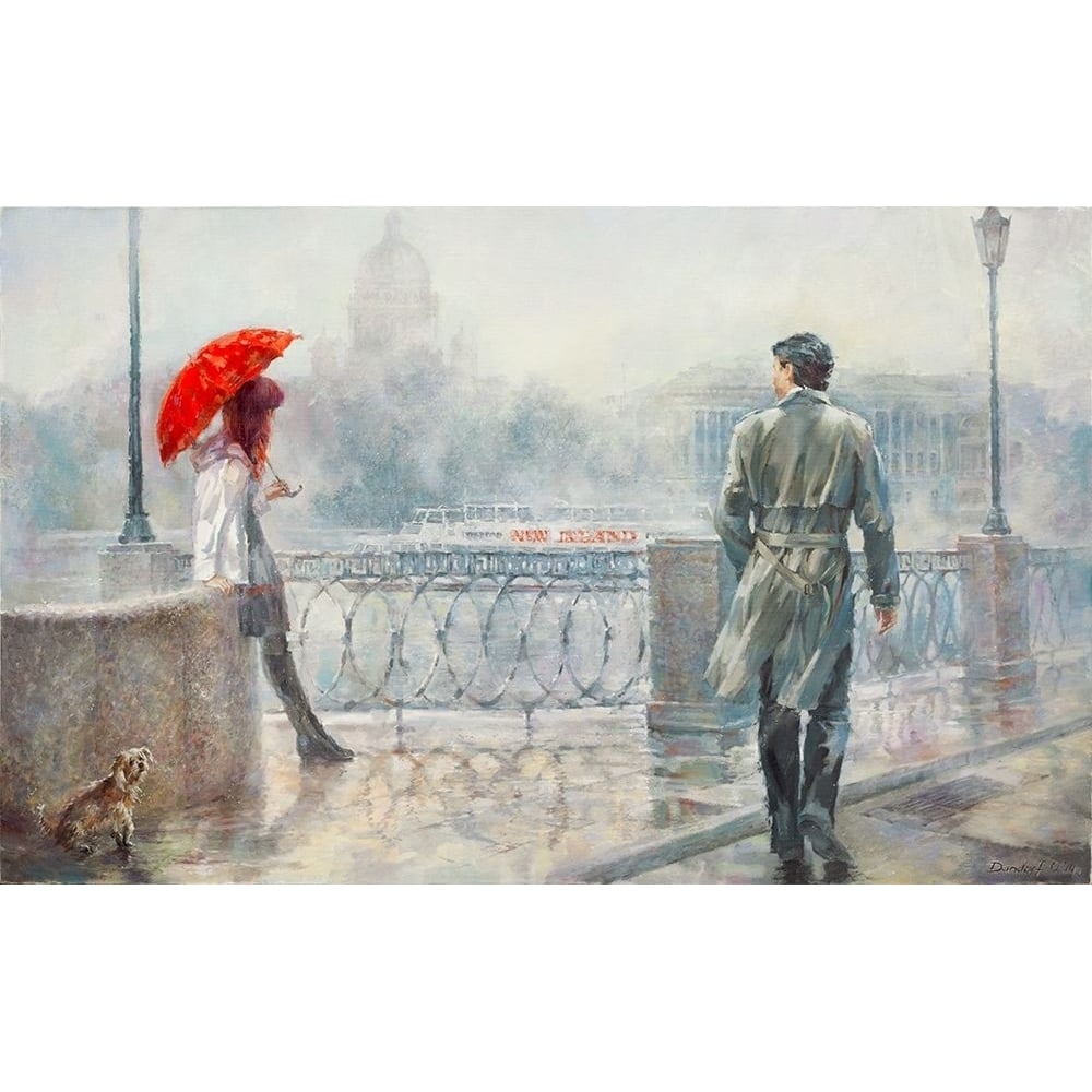 Red umbrella Poster Print by Olga Dandorf-VARPDXDO18 Image 1