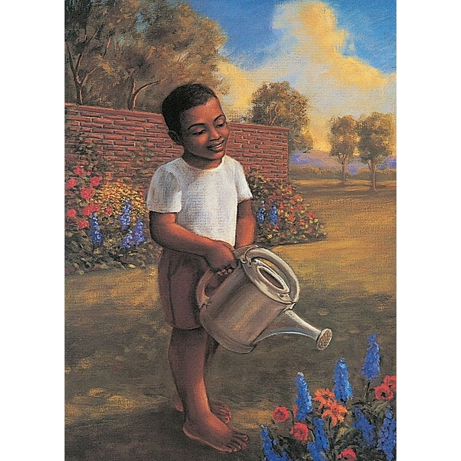 Watering the Flowers Poster Print by Unknown Unknown-VARPDXDP068 Image 1