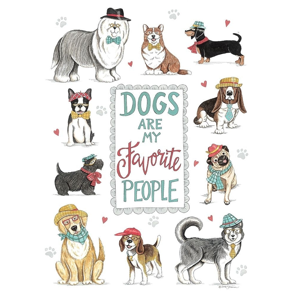 Dogs are My Favorite People Poster Print - Deb Strain-VARPDXDS2086 Image 1