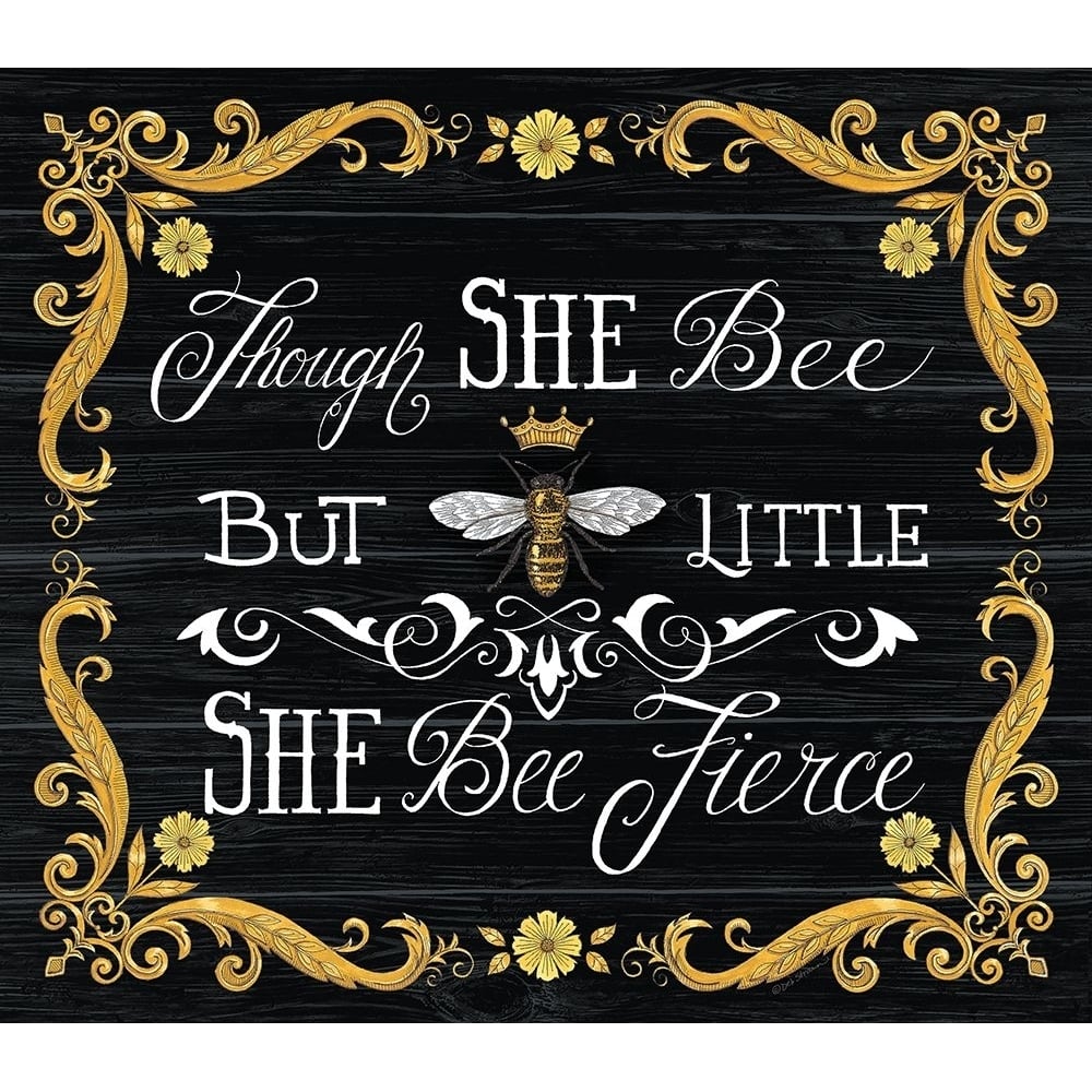 She Bee Fierce Poster Print - Deb Strain-VARPDXDS2056 Image 1