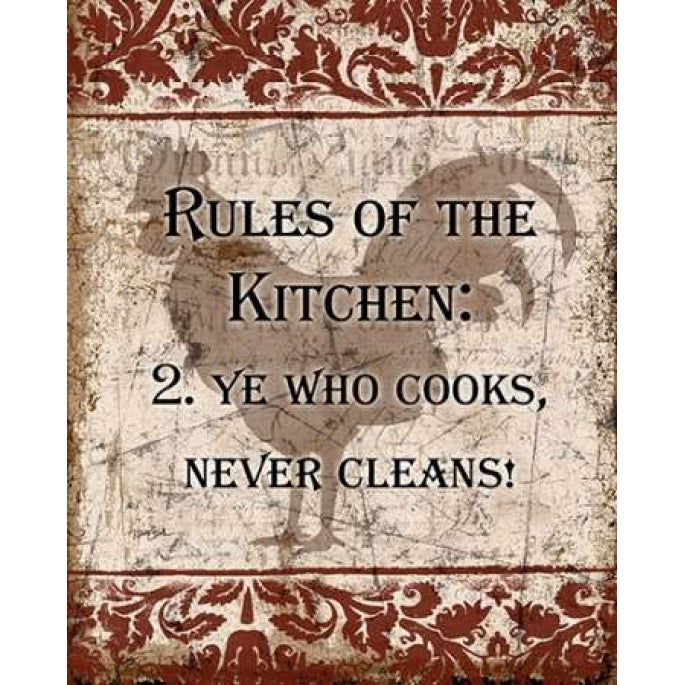 Rules Of Kitchen 2 Poster Print by Diane Stimson-VARPDXDSRC245B Image 1