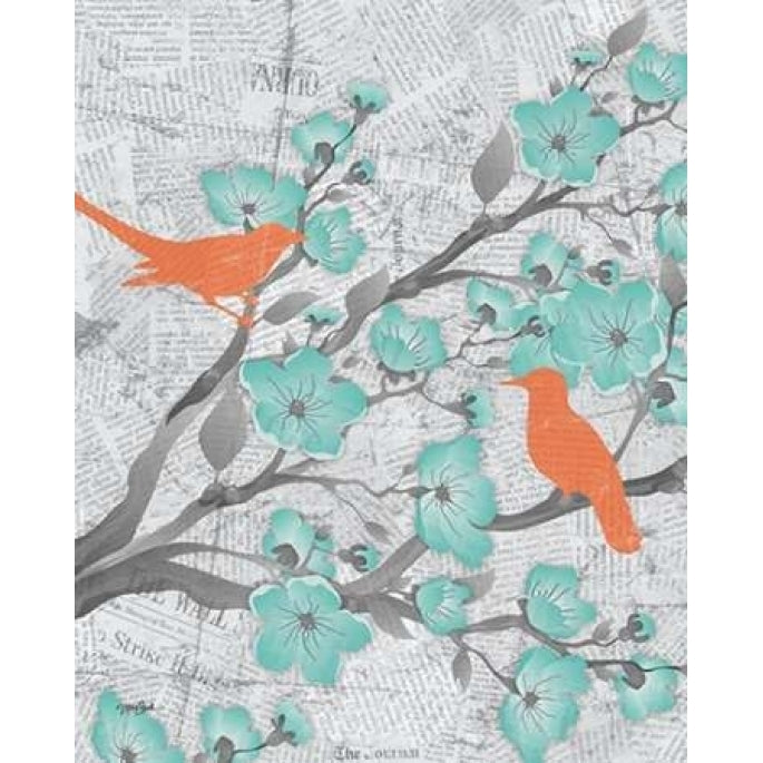 Cherry Blossom Birds 5 Poster Print by Diane Stimson-VARPDXDSRC257R5 Image 1