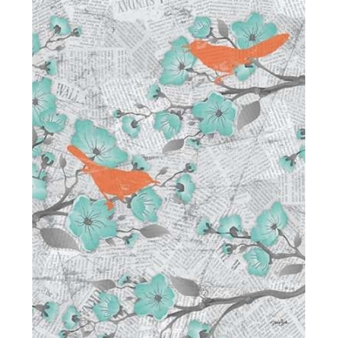 Cherry Blossom Birds 6 Poster Print by Diane Stimson-VARPDXDSRC257R6 Image 1