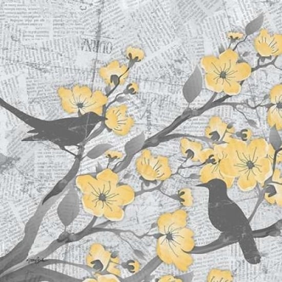 Cherry Blossom Birds 1 Poster Print by Diane Stimson-VARPDXDSSQ276A Image 1