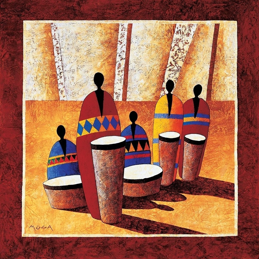 Les percussionnistes Poster Print by Moga Moga-VARPDXE010 Image 1