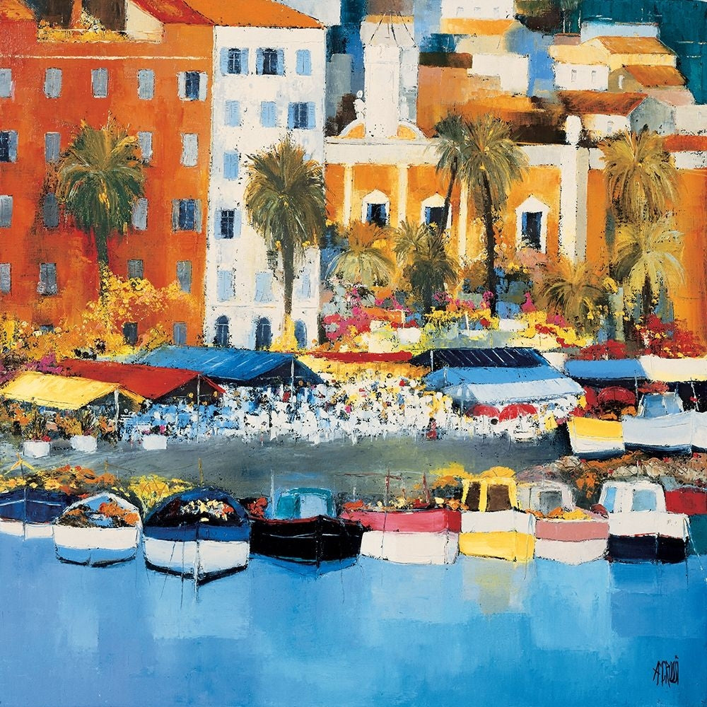 Les terrasses dAjaccio Poster Print by Anne-Marie Grossi-VARPDXE041 Image 1